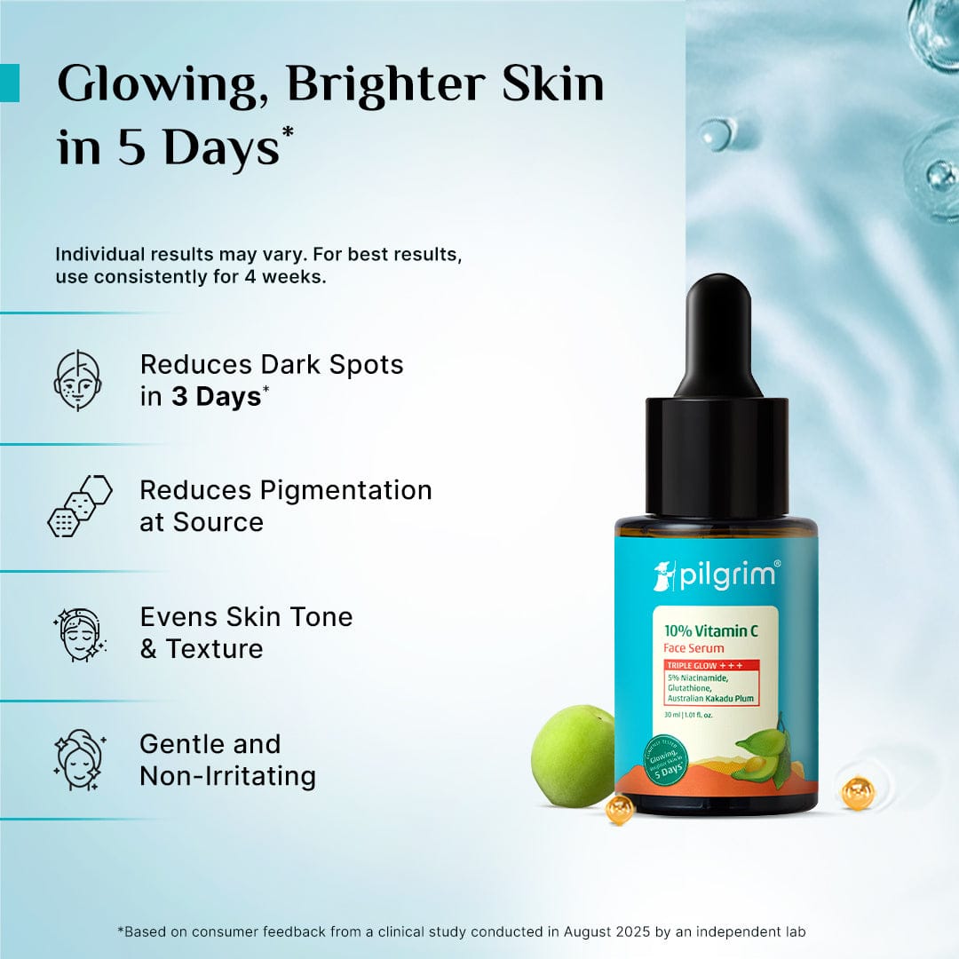 Pilgrim 10% Vitamin C Face Serum For Triple Glow+++ ( 1199)