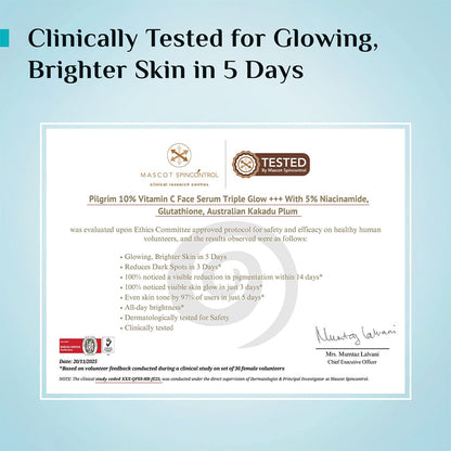 Pilgrim 10% Vitamin C Face Serum For Triple Glow+++ ( 1199)
